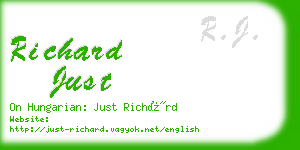 richard just business card